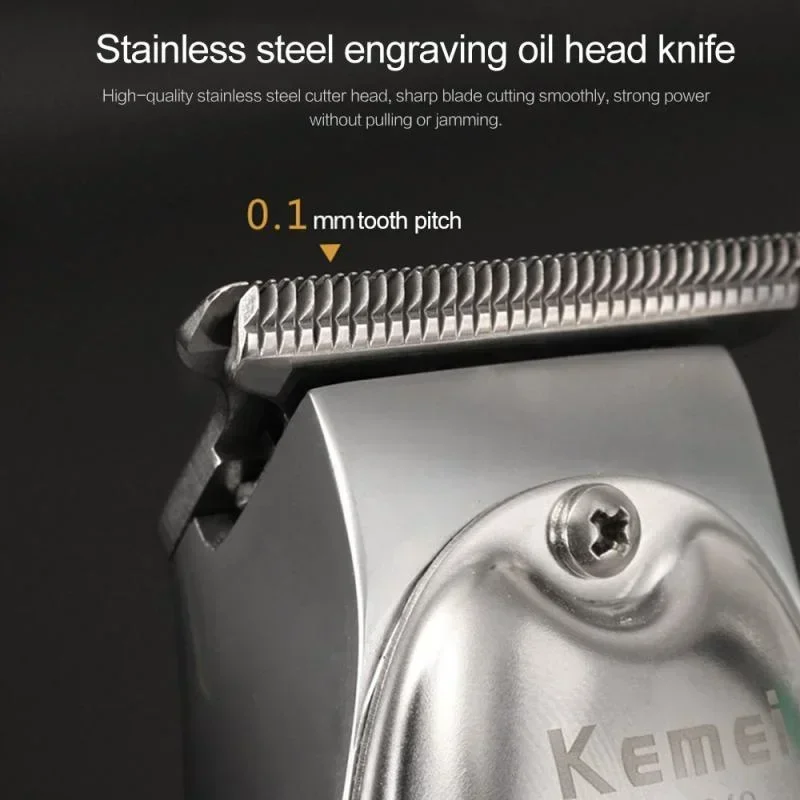 Kemei KM-1949 Professionelle Finishing Haarschneidemaschine Männer Elektrische Akku-Haarschneider T-Klinge Carving Glatze Haarschneidemaschine – Detail 6