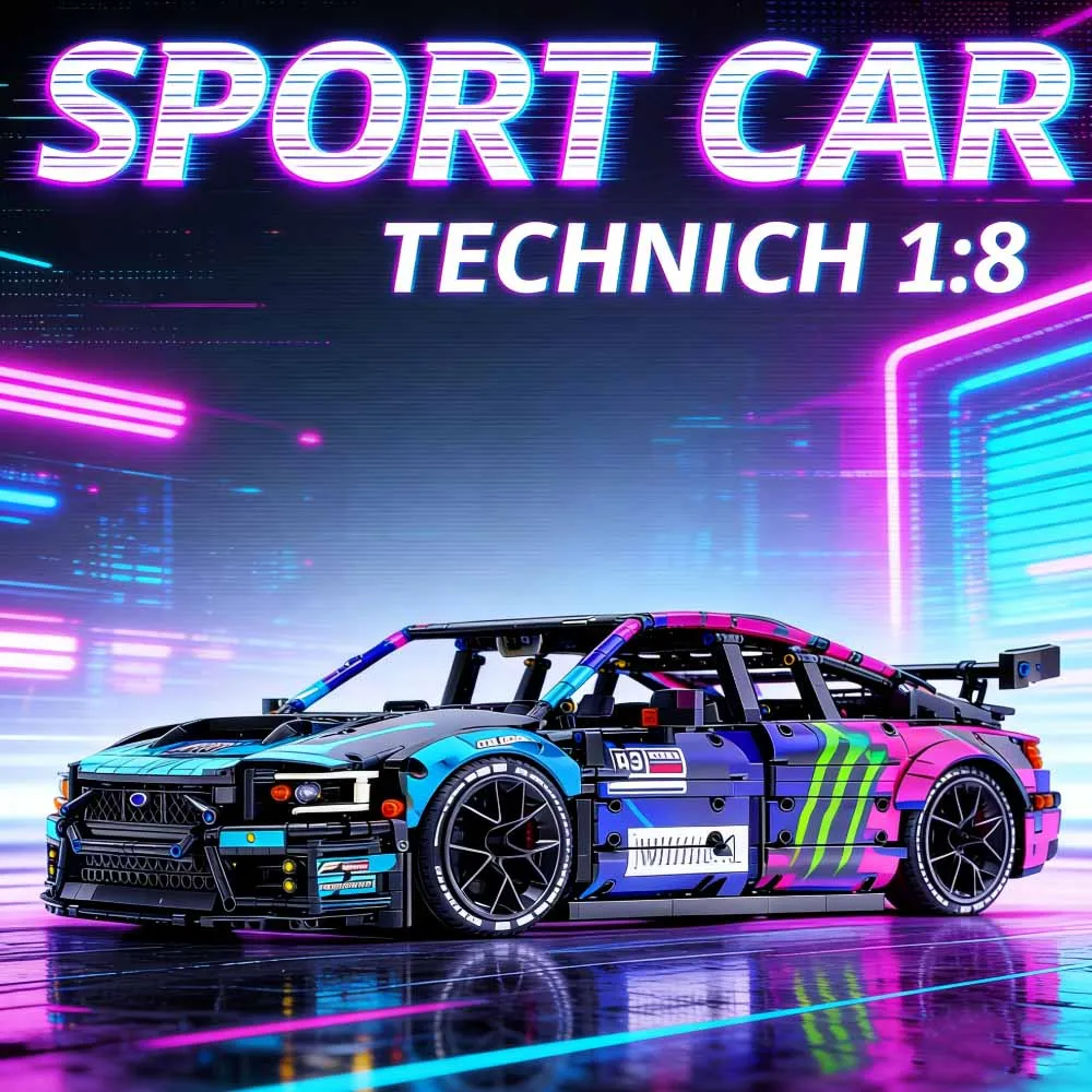 

Набор для сборки модели автомобиля Subaru Super Sport MOC 57010 (MOC-79953), конструктор, развивающая игрушка, подарок на день рождения для ребенка