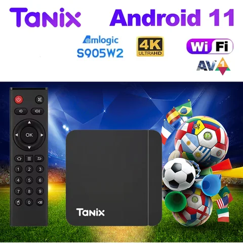 Tanix W2 IPTV Android 11 TV Box Amlogic S905W2 2G/16G AV1 BT TVBOX 2.4G&5G Dual Wifi 4K HD Set Top Box 4G/64G Media Player