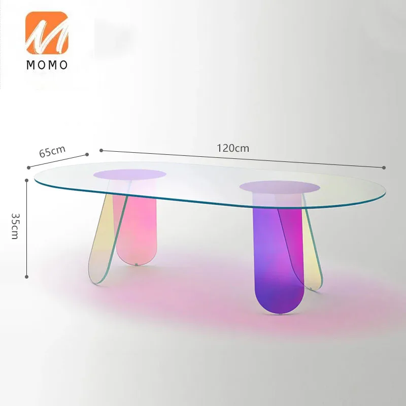 Luxury Stylish Coffee Table Living Room Acrylic Colorful Smart Modern Large Clear Rectangular Folding Acrylic Coffee Table