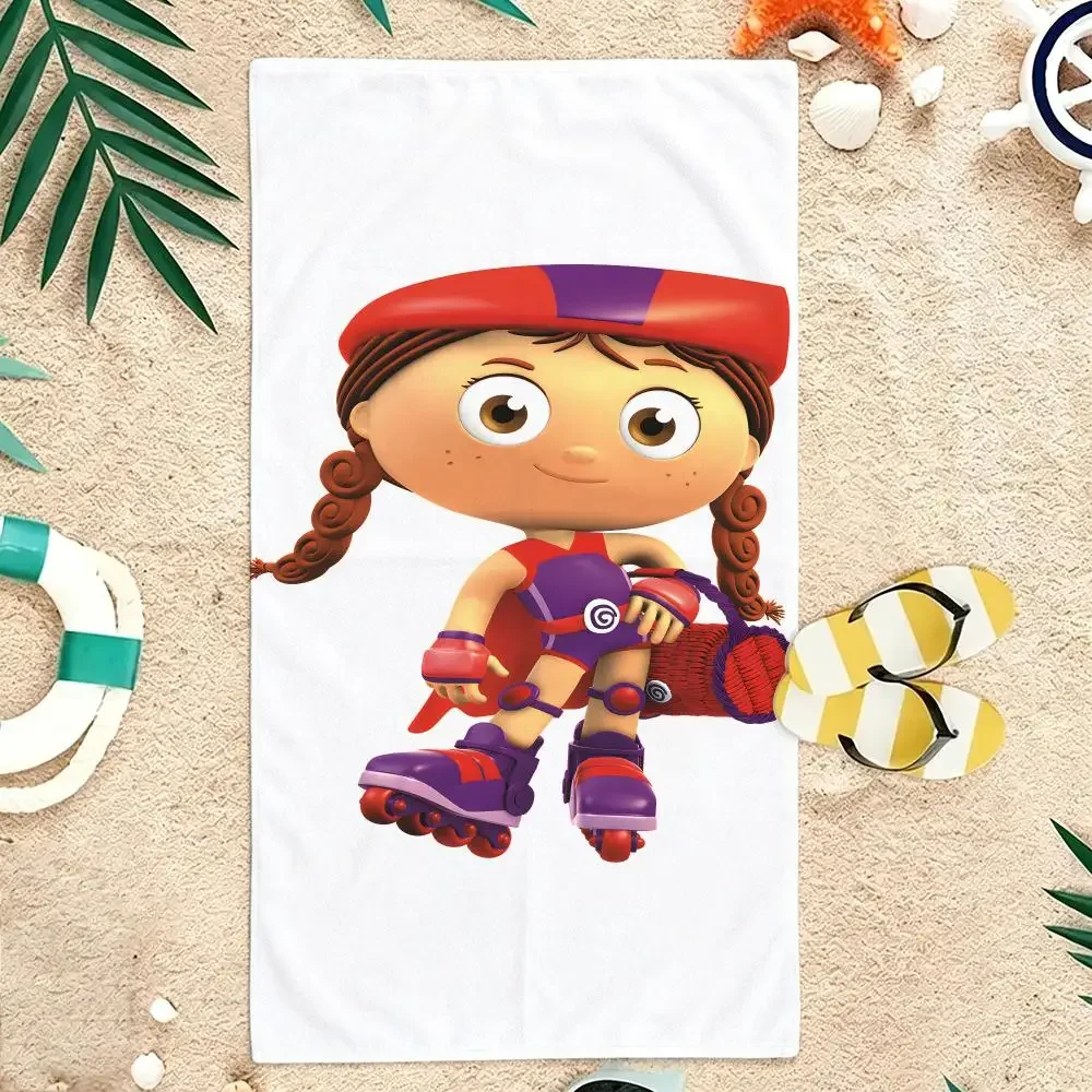 Cartoon S-Super Why Towel Microfiber soft Beach Towel for Travel Fitness Sauna Bathing Camping