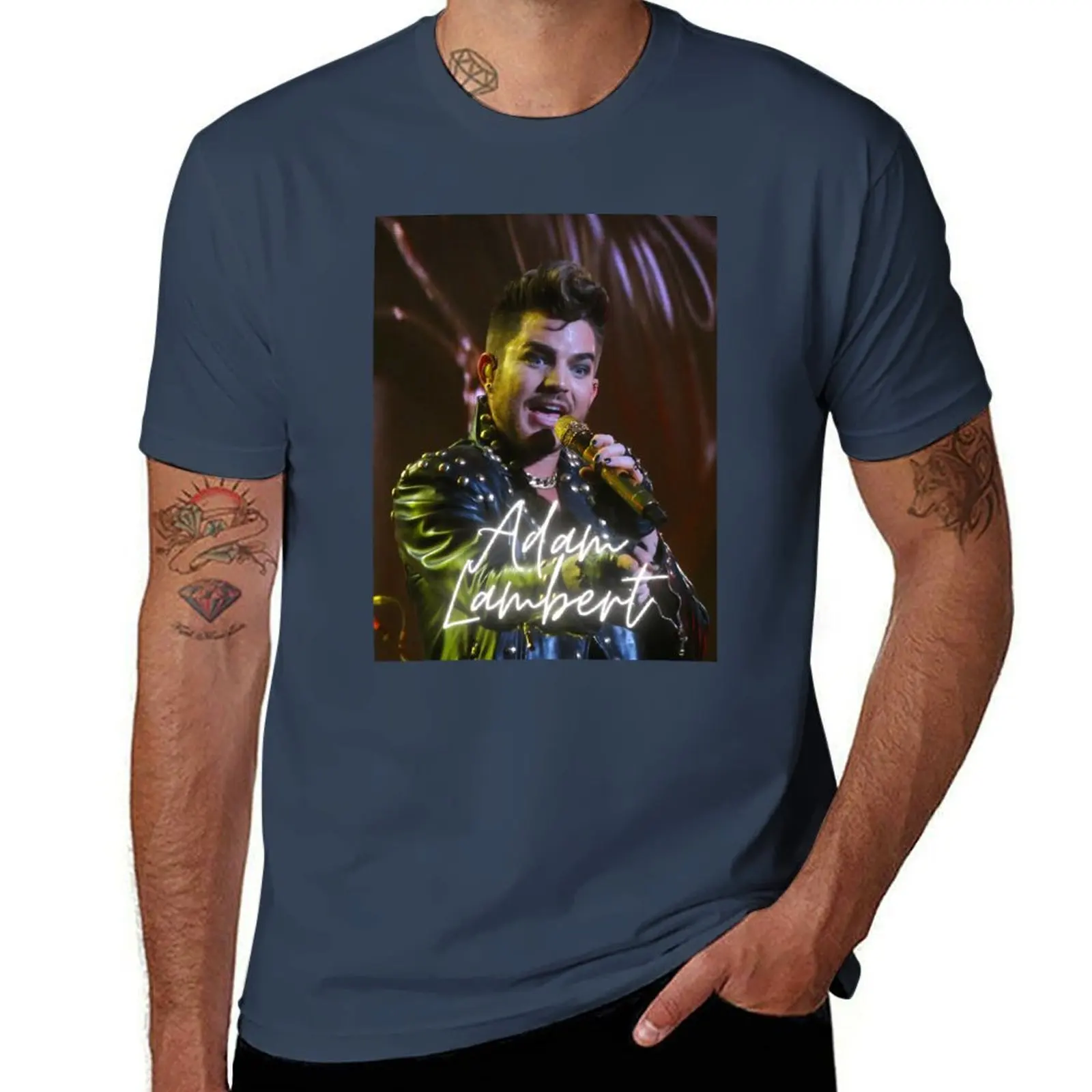 

Adam Lambert - Queen T-Shirt Big Size Simple T-Shirt