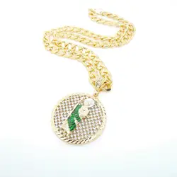 1pc 60cm Cuban Chain Gold Saint Jude Necklace St. Jude San Judas Taddeo Necklace Hip Hop Jewelry