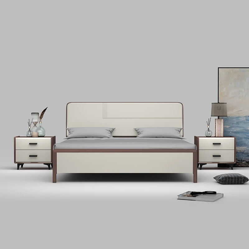 

Modern Platform Bed Frame Tall Headboard Elegant Under Storage Full Size Bed Frame Luxury Bedroom Cama De Casal Home Furniture