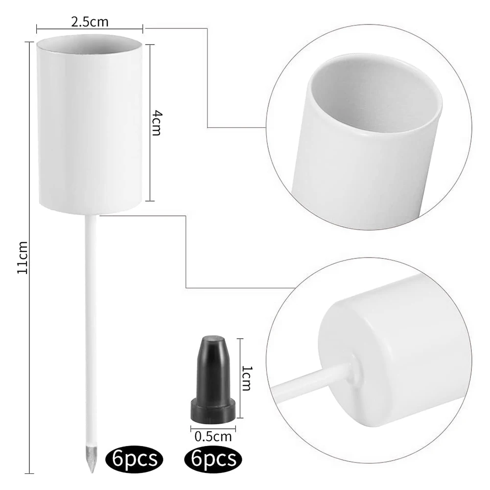 촛대 홀더, 강림절 화환, 촛불 스틱, 강림절 화환, 촛불 거치대, 꼬치가 달린 테이퍼 양초, 흰색 6 개