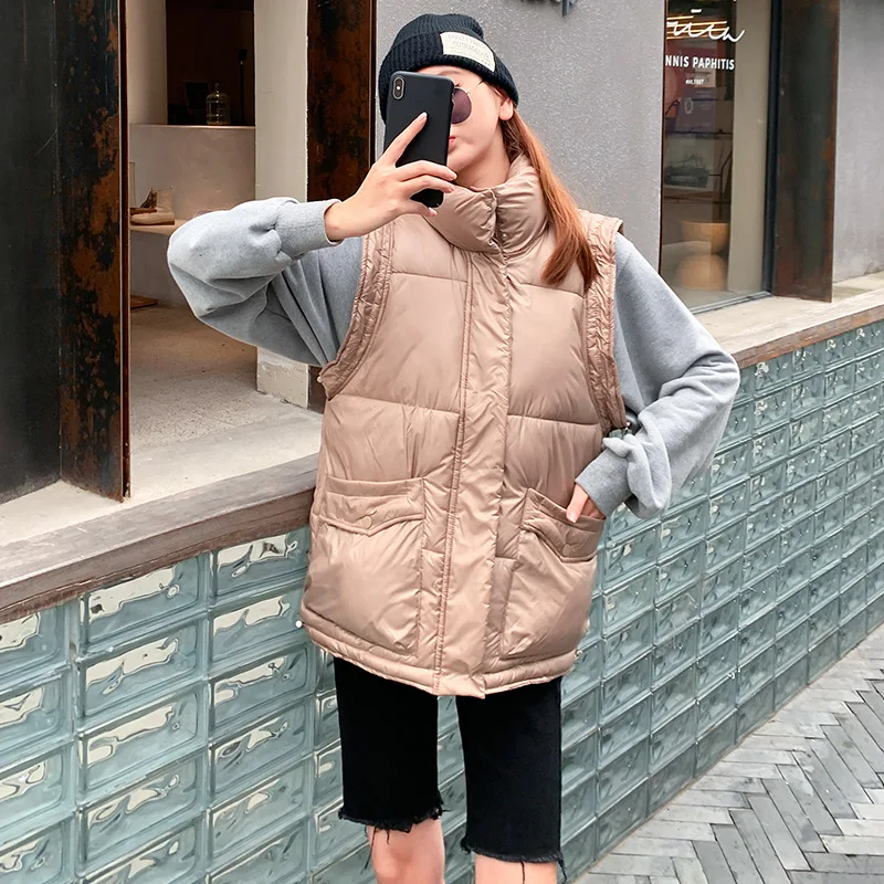 

Down Cotton Vest Women Autumn/winter 2024 New Style Padded Jacket Outer Vest Padded Jacket Korean Waistcoat Padded Jacket