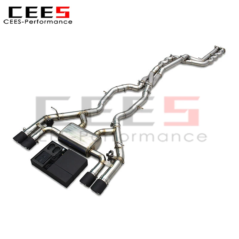CEES Valvetronic Catback Exhaust for BMW M2C/M2 Competition S55 F87 3.0T 2018-2023 SUS304 Equal Length Mid-Pipe With Z Pipe