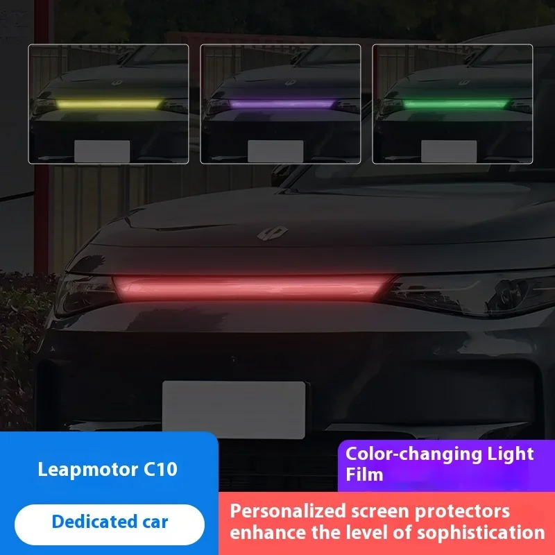 For Leapmotor C10 Headlight Tint Vinyl Wrap Kit - DRL Daytime Running Light Color Change Film, Decorative Modification Sticker