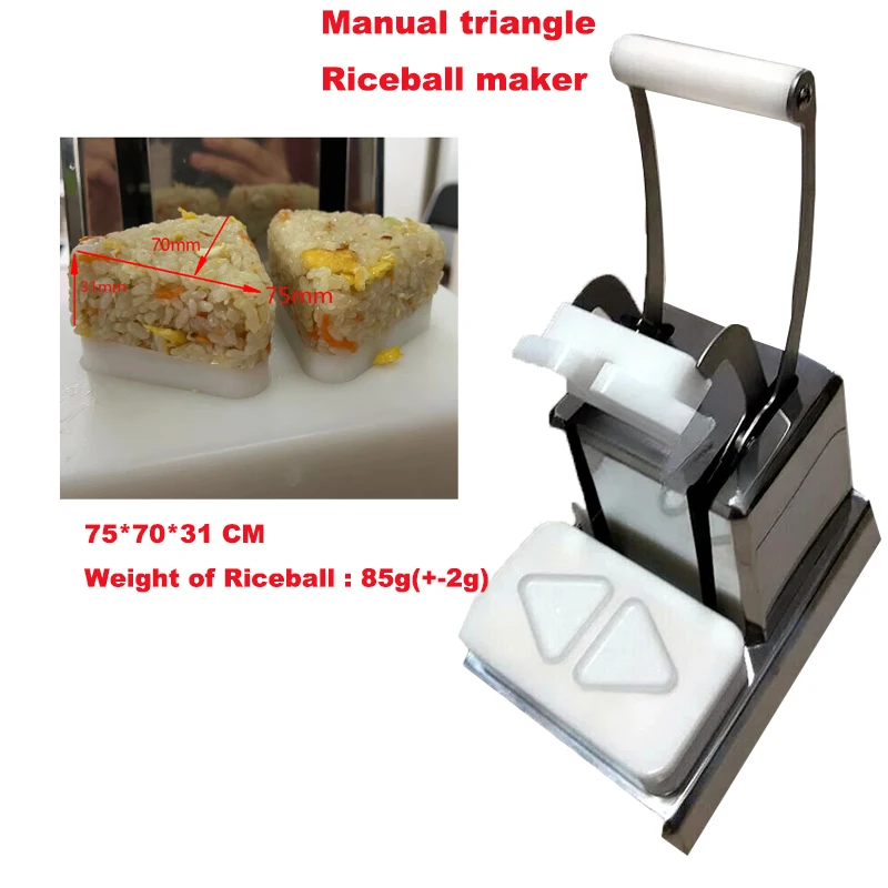 Venta caliente de máquinas manuales para moldes de sushi: perfectas para bolas de arroz triangulares y cuadradas en tiendas de sushi