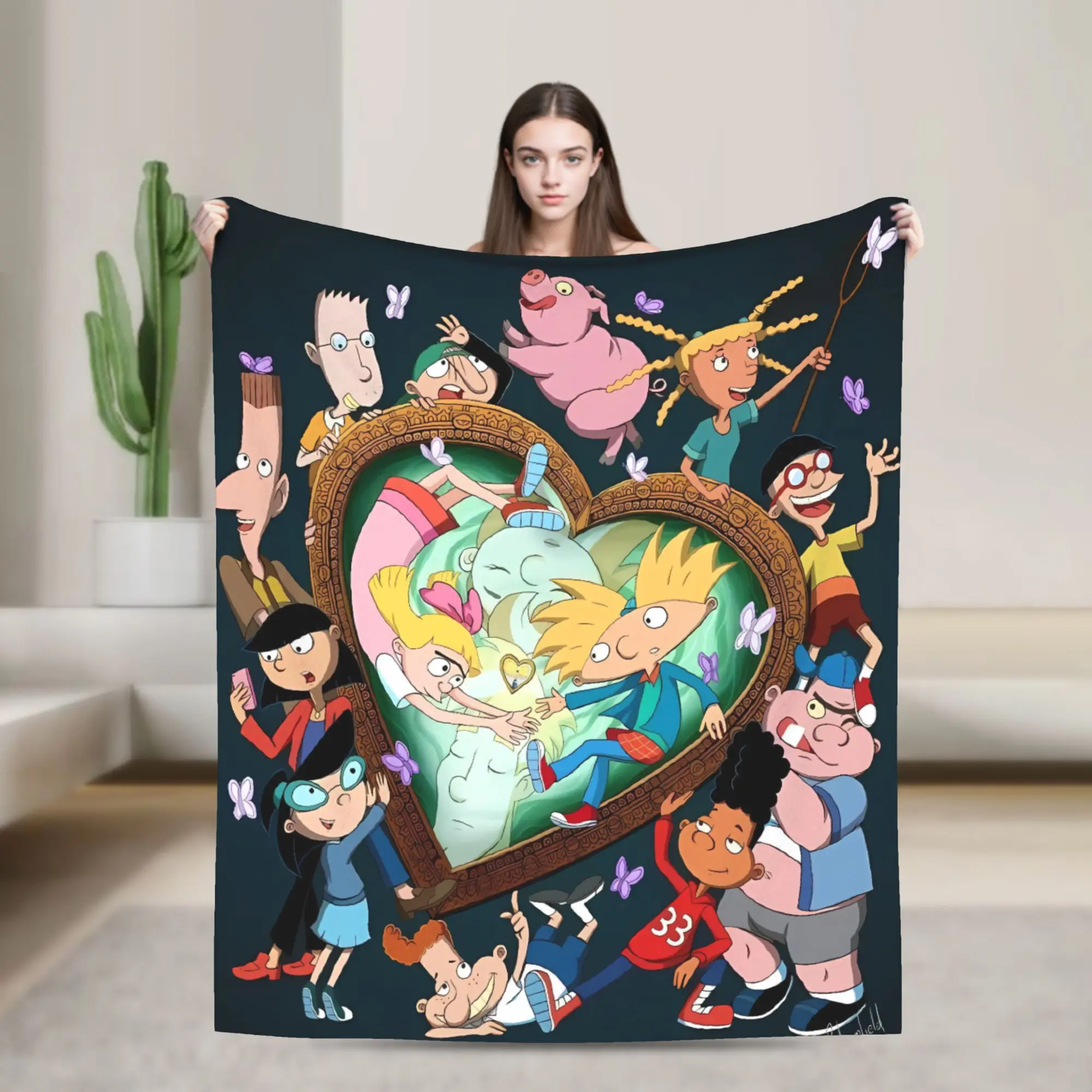 يا أرنولد البطانيات جودة شخصيات دافئة للغاية رمي بطانية الشتاء الفتيات الفتيان المفرش الرسم في الهواء الطلق #1