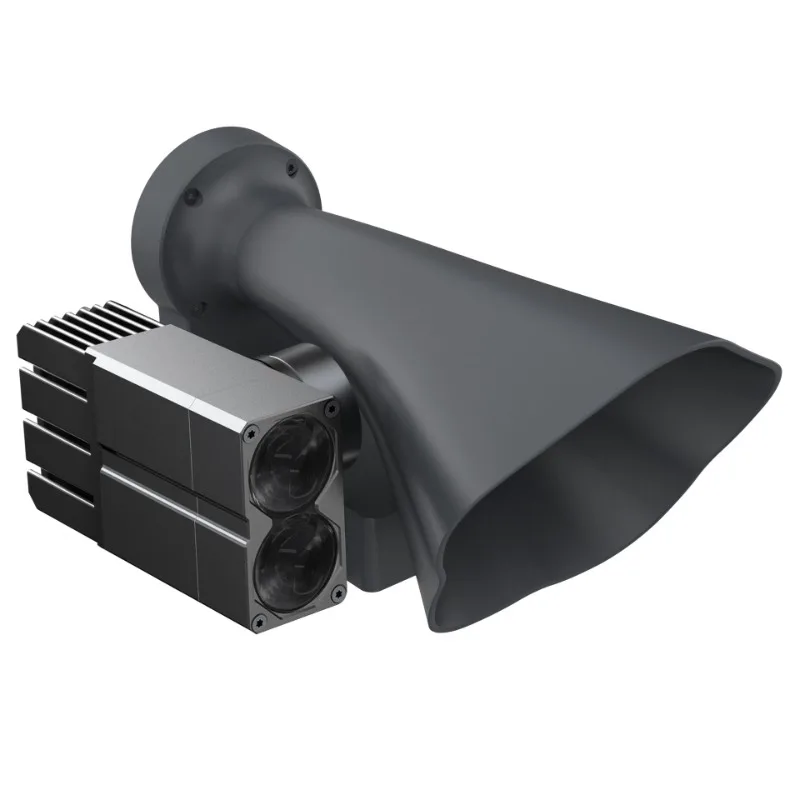 Searching radio drone load, searchlight shouting