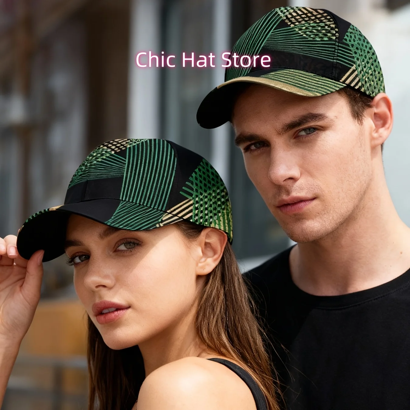 1pc, Baseball Cap Featuring a Geometric Grid Design, Abstract Art Style, Suitable for All Genders, Casual Fashion Headwear, Idea