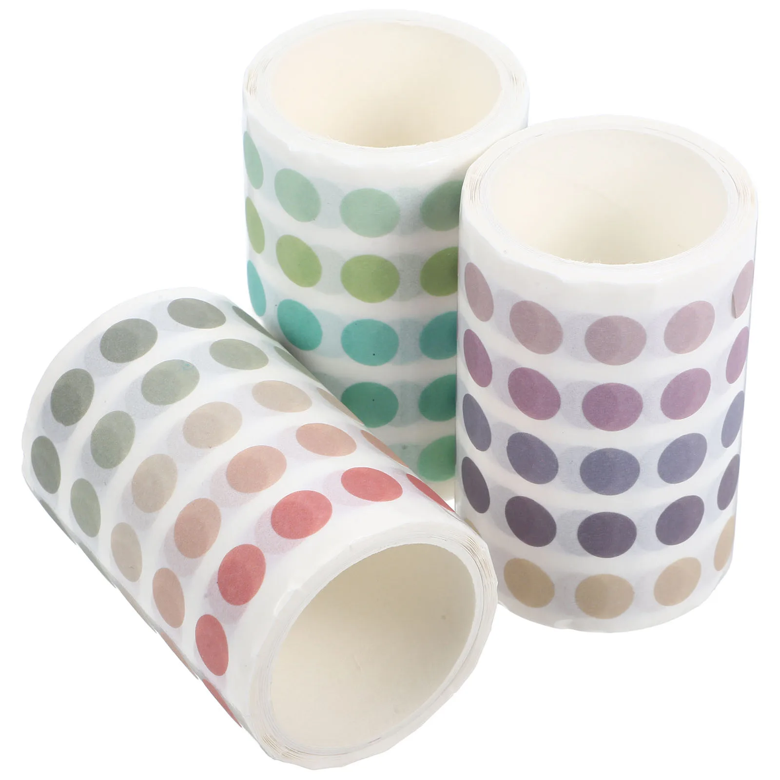 

3 Rolls Dot Washi Tape Stickers Round Pastel Dot Stickers for Planners Journals Scrapbooks Albums Washi Dots Scrapbooking Dots