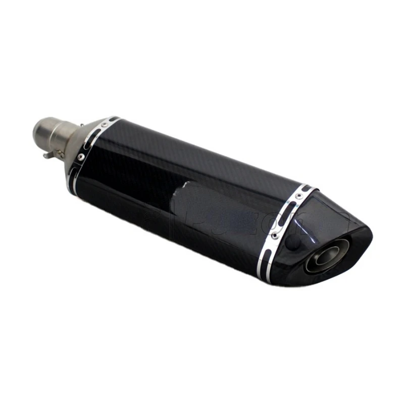 

High Quality Unique Design Black Exhaust Muffler With Movable DB Killer Durable Carbon Fiber Exhaust Pipe For Racing Motorcycle