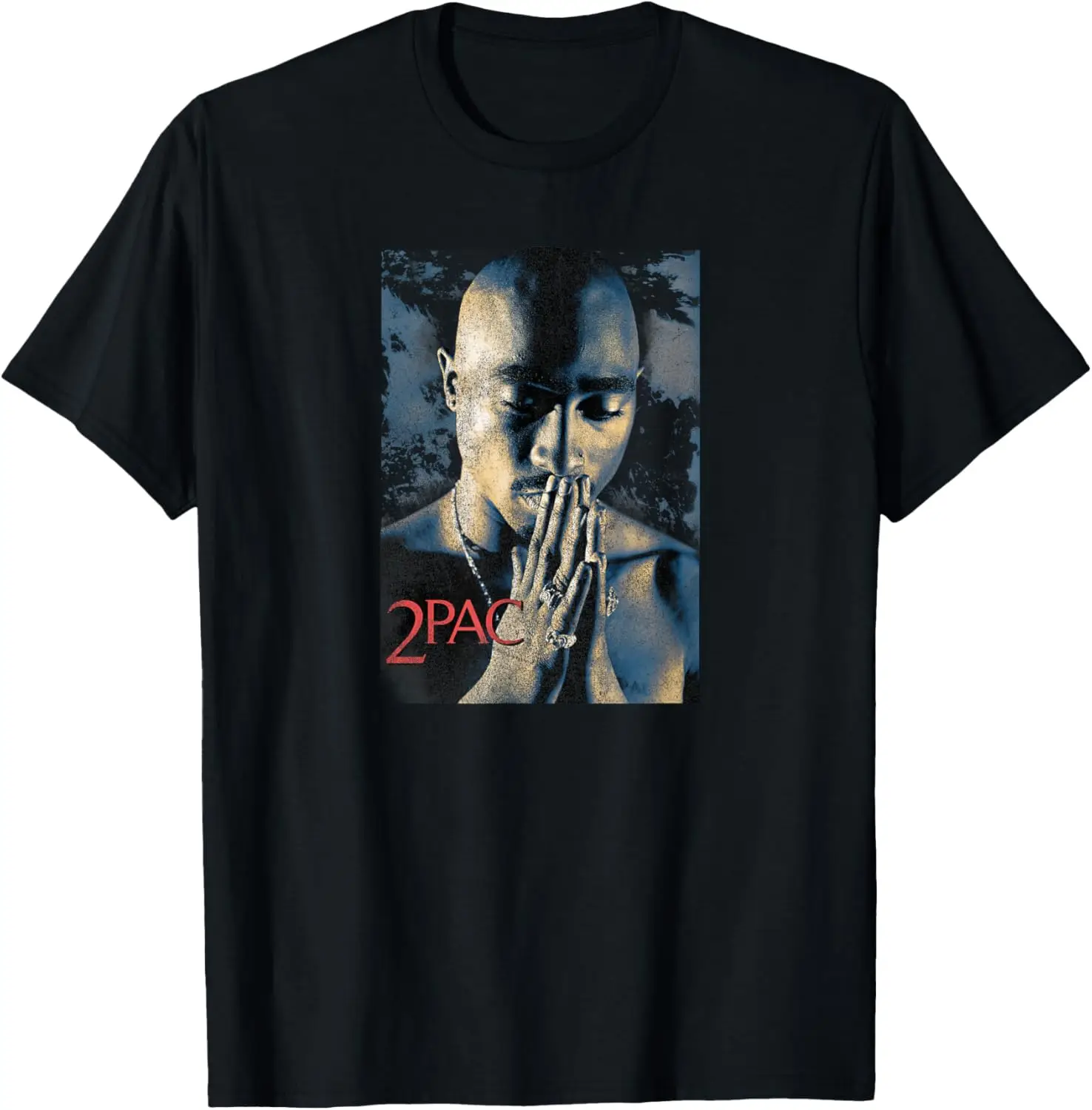 Tupac Grunge Praying Unisex-Kids Black Short Sleeve T-Shirt 100% Cotton Trendy Y2K Short-Sleeve Tee – Soft, Quick-Drying, &