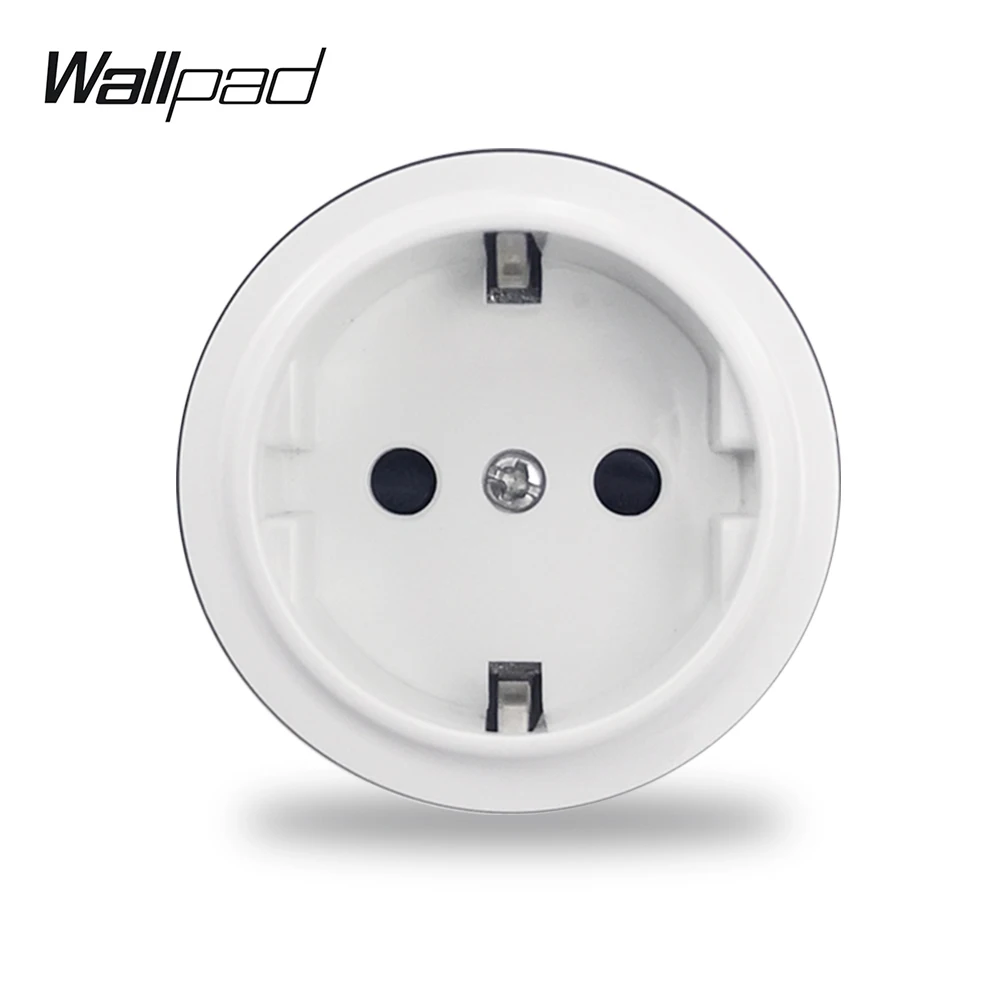 Wallpad Standard Grounding Ac 110 250v 50 60hz Wall Embedded Black White Gold Brown Eu Schuko Socket Electrical Sockets Home L6