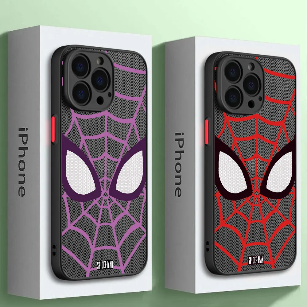 Cover Marvel spiderman Print Luxury Phone Case for iPhone 8 Plus XS X 13 SE 7 15 Pro 14 Pro Max XR 12 Mini 11 Pro XS Max 14