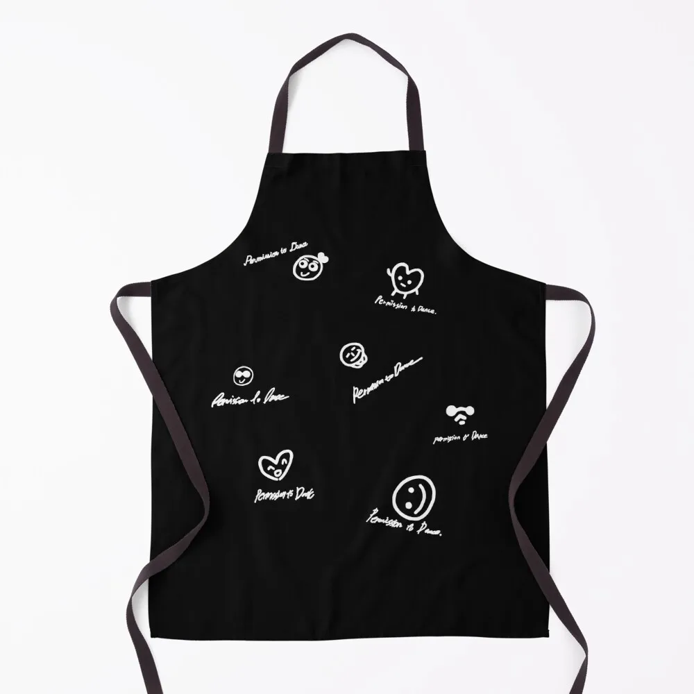 permission to dance T-Shirt Apron barber uniform Kitchen And Household Goods chef for man Waterproof Kitchen For Women Apron