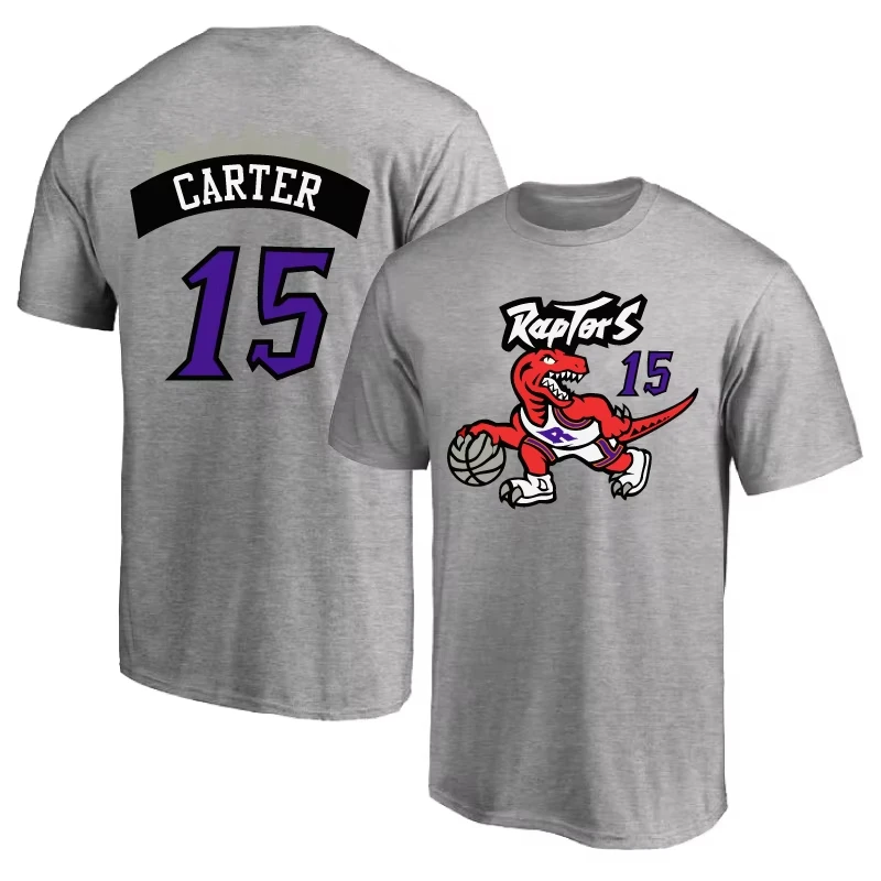 Retro Version Toronto No. 15 Vince Carter Jersey Training Jersey Crew Neck Short Sleeve T-shirt Basketball Sports Streetwear Tee