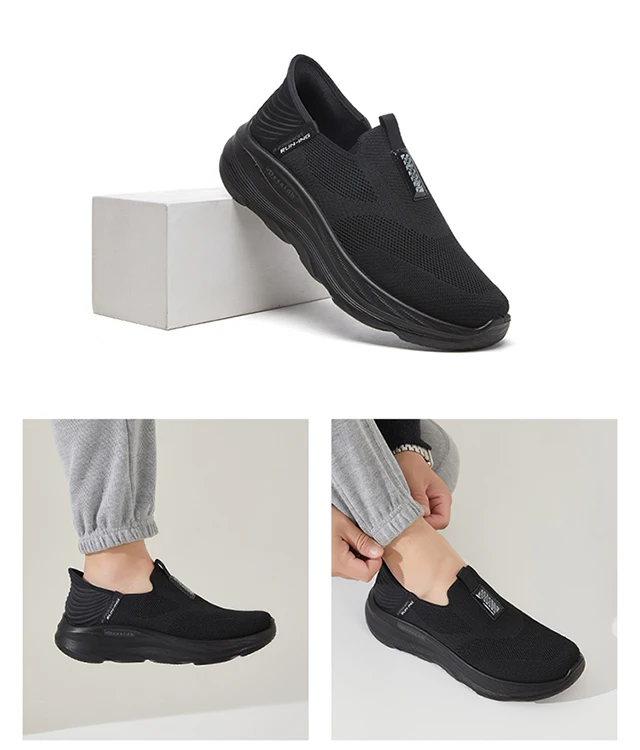 Herren-Slip-On-Sock-Sneaker mit dicker Keilsohle, atmungsaktivem Mesh, leichtem Komfort, Wanderschuhe für den täglichen Pendelverkehr, Outdoor-Sportschuhe. – Detail 4