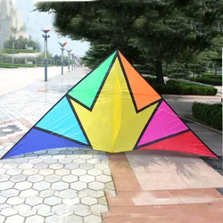 Large 3.5m Colorful Delta Power Kite Ripstop Nylon Outdoor Fun Sports For Adults Children Kites With Handle And Line Kite Flying