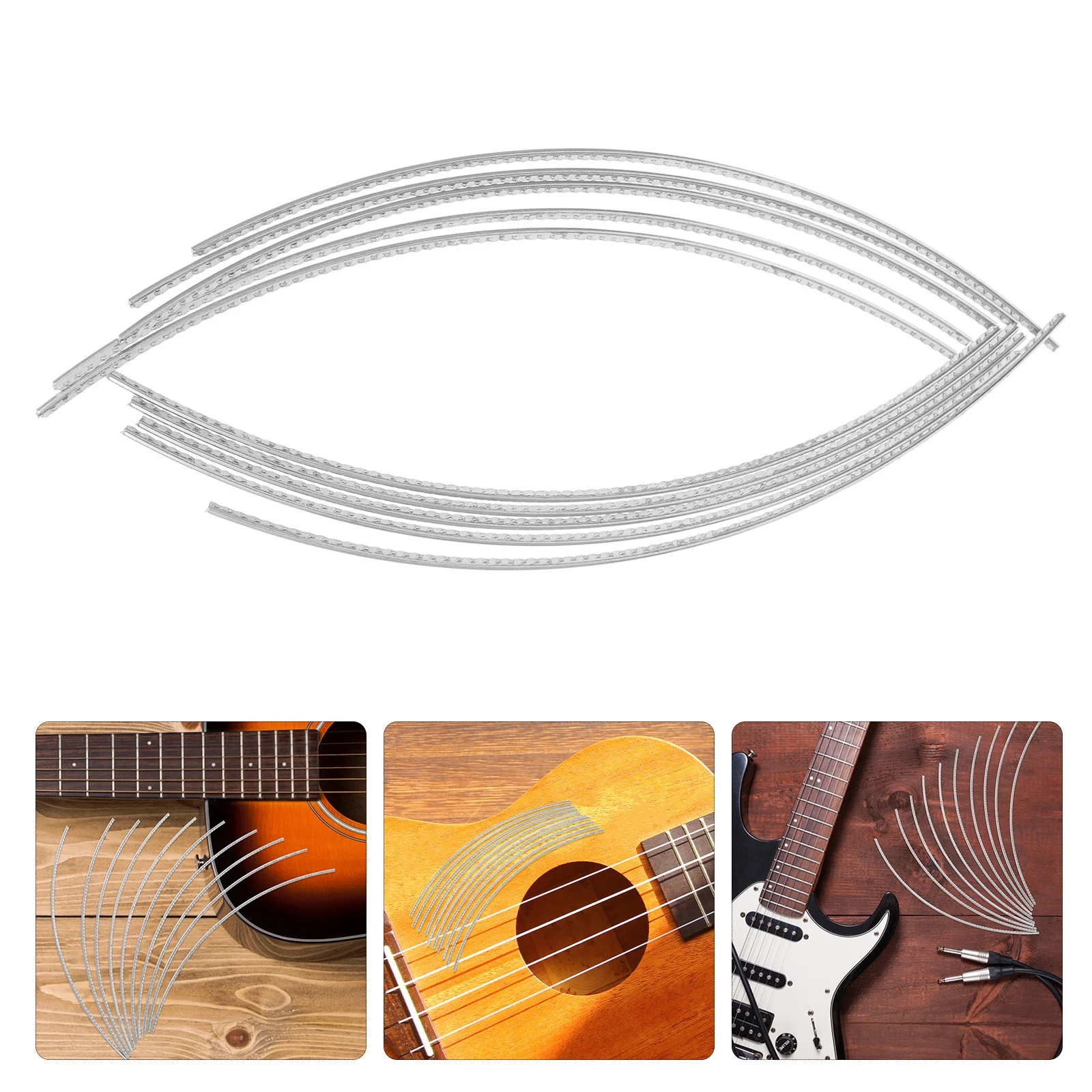 

10Pcs Guitar Fret Wires Heavy Duty Classical Folk Electric Guitar Maintenance Parts Accessories Fretboard Frets