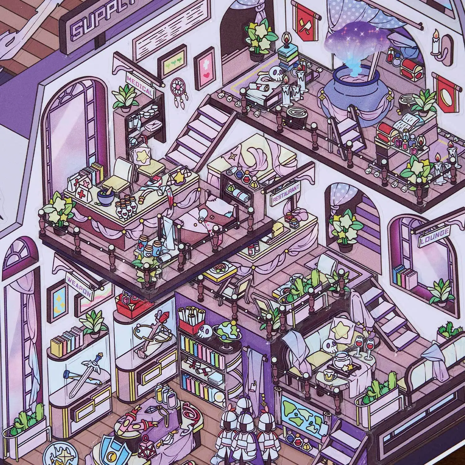 

Kawaii плюс размер 3D мультфильм вилла наклейки сцены DIY ручная работа скрапбукинг игры наклейки праздничные подарки