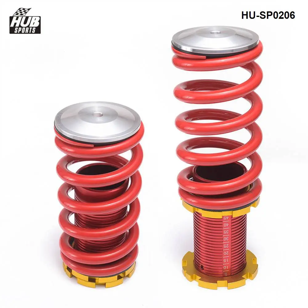 HUB sports JDM Adjustable Suspension FRONT+REAR Coilover Lowering Spring Sleeve Kit For Honda Civic 02-06 HU-SP0206