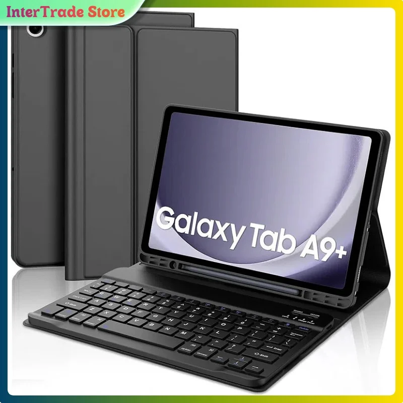 

Съемный чехол с клавиатурой для Samsung Galaxy Tab A9 + 11 дюймов, модель SM X210N X216B 2 в 1, защитный чехол с клавиатурой