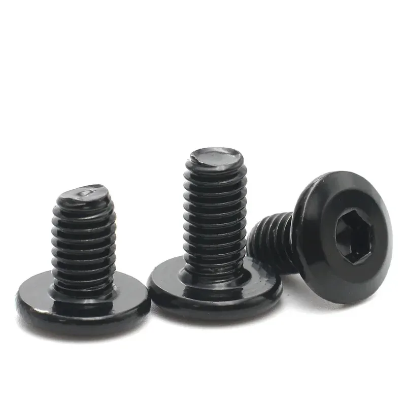 50-10PCS Black 304 Stainless Steel M3 M4 M5 M6 M8 Hexagon Hex Socket Hypotenuse Flat Head Screw Bolt for Down Side Furniture