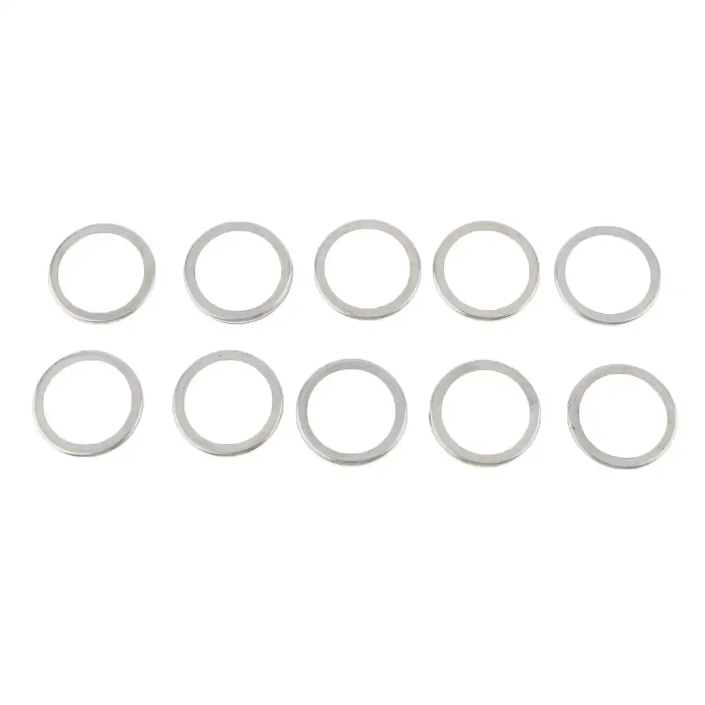 10PCS M20 Aluminum Oil Crush Washers/Drain Plug Gaskets Compatible with 11126- AA000, Silver