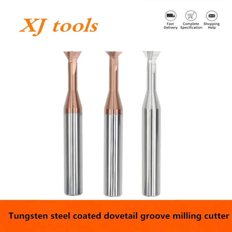 1pc Carbide Dovetail Milling Cutter CNC Tool 45 60 75 Degree 5mm 6mm 8mm 10mm 12mm Alloy Steel Machining Tool for Metal End Mill