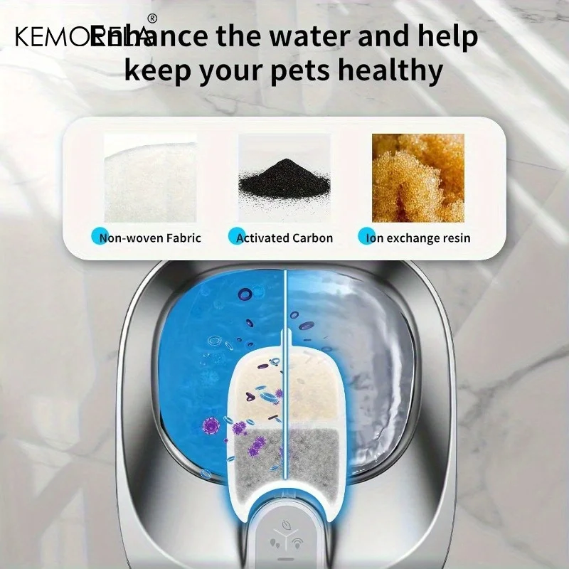 10/12 PCS Pet Water Fountain Filter Sponges Replacement for 135 Fl Oz/4 L Cat Dog Drinking Fountain Compatible with Water Founta gallery 3