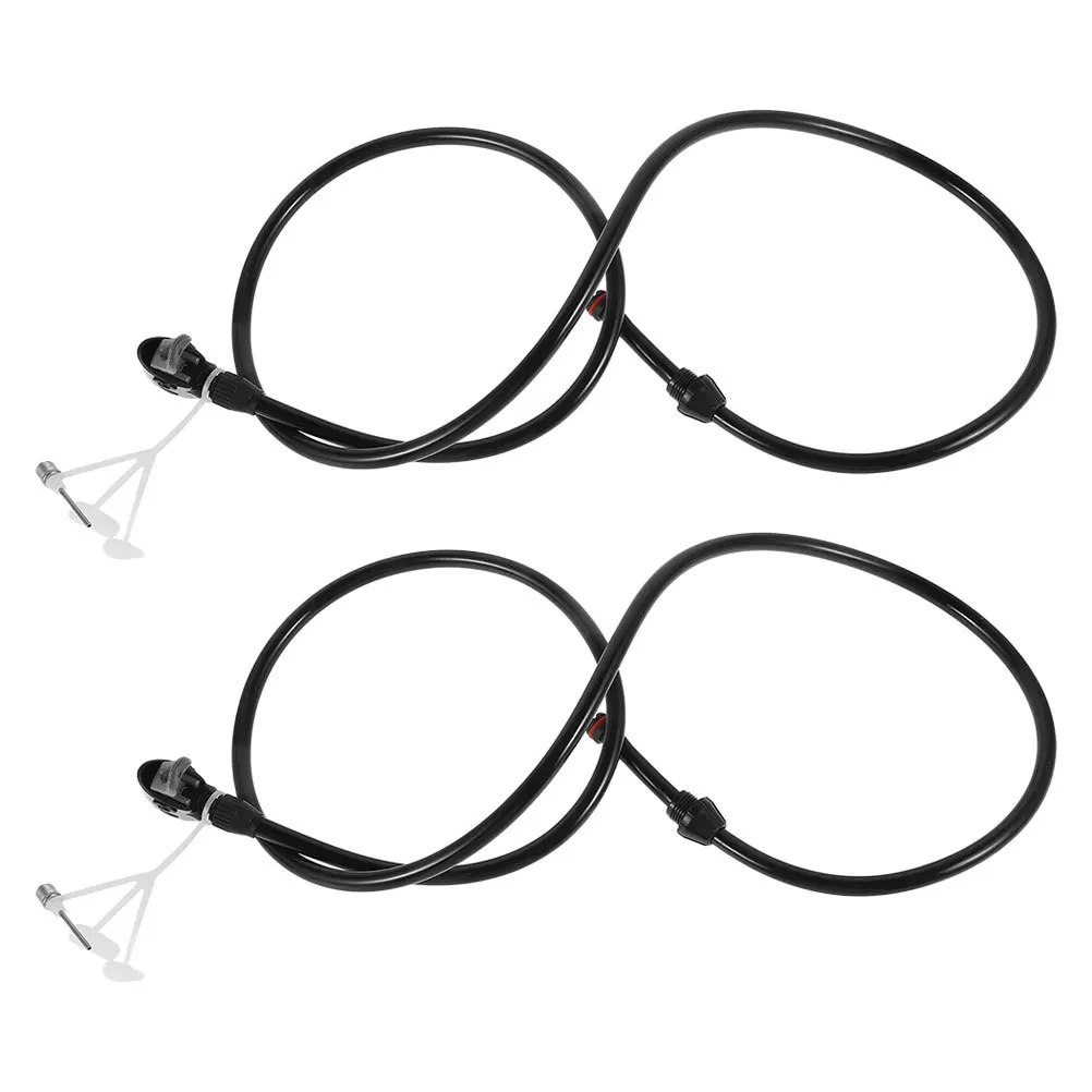 

2Pcs Bike Air Pump Hose with Dual Valve Adapter Compatible Presta Ball Pump Accessories Inflatable Extension