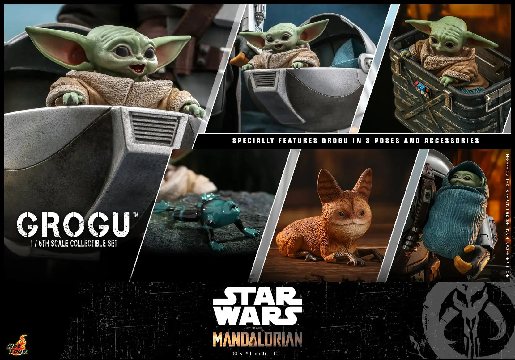 Hottoys 1/6TH Scale Figure TMS043 Grogu Yoda Baby The Mandalorian HT Original Anime Action Figures Collectible Toys In Stock