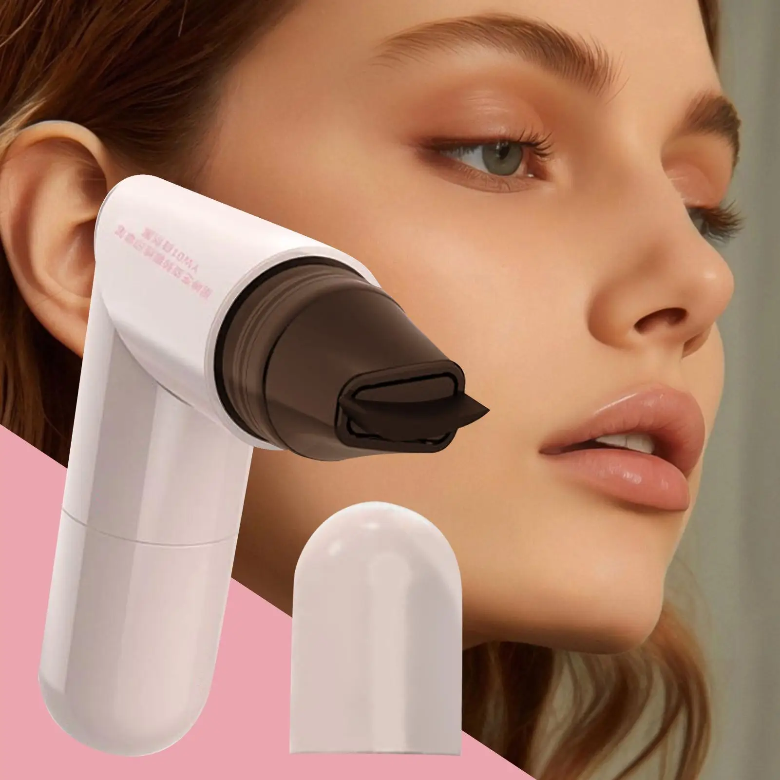 Timbro con estremità dell'occhio alato Punta doppia per trucco da donna Timbro ad ala con estremità dell'occhio Stencil preciso Cosmetici per principianti