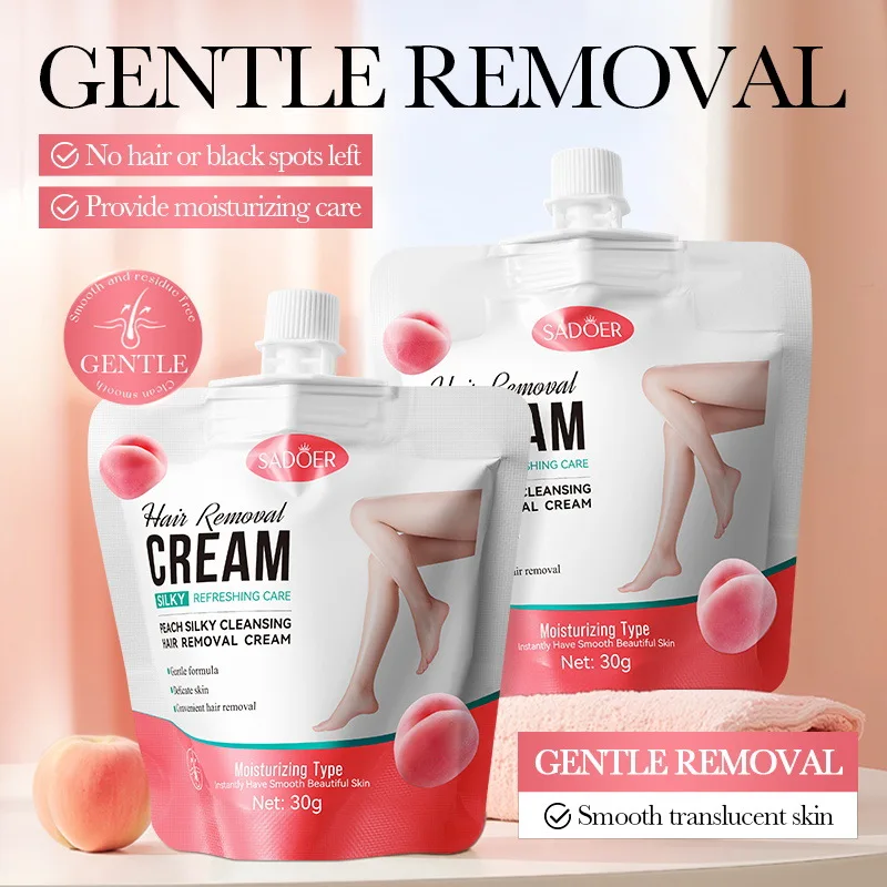 

SADOER Персиковый шелк, гладкий и прозрачный крем для удаления волос, чистый крем для удаления волос подмышек и ног