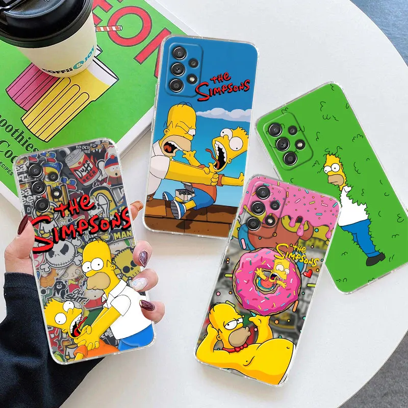 

Clear Case For Samsung Galaxy A57 A37 A56 5G A36 Cases A55 A54 A35 A26 A07 A17 A16 A06 A34 A15 Soft Cover Disney Homer-Simpsons