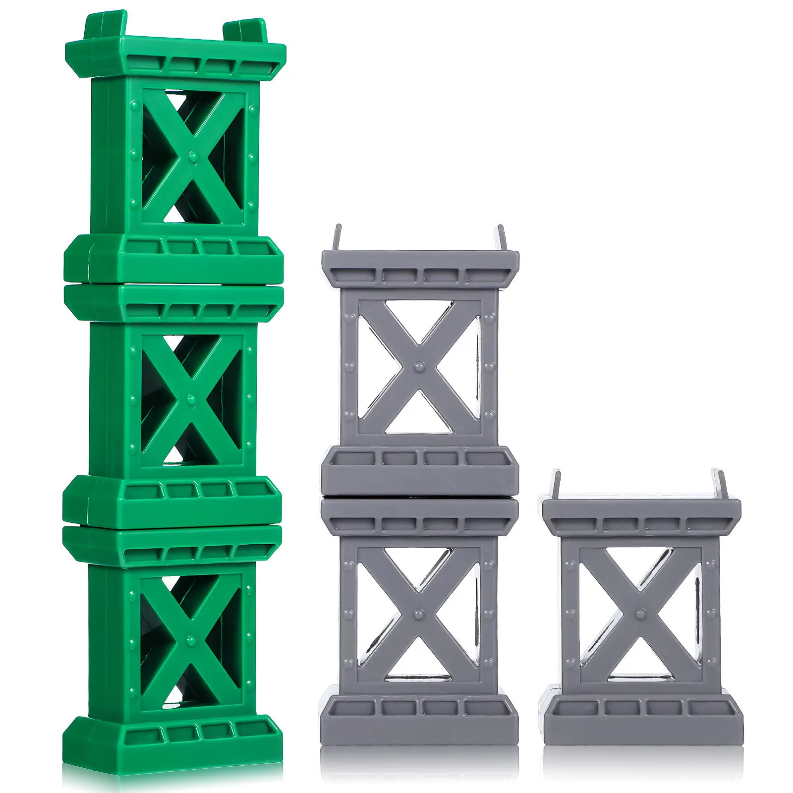 

6Pcs Train Bridge Stackable Support Bridge Riser for Wooden Track Railway Accessories Train Set Accessories
