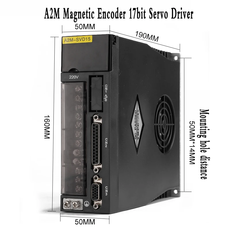 Imagem -03 - Servo Motor Driver Kit Flange Match Codificador Magnético 17bit m m 10m Encoder Cabo para Cnc 400w 600w 750w 1kw 60 80 Milímetros ac