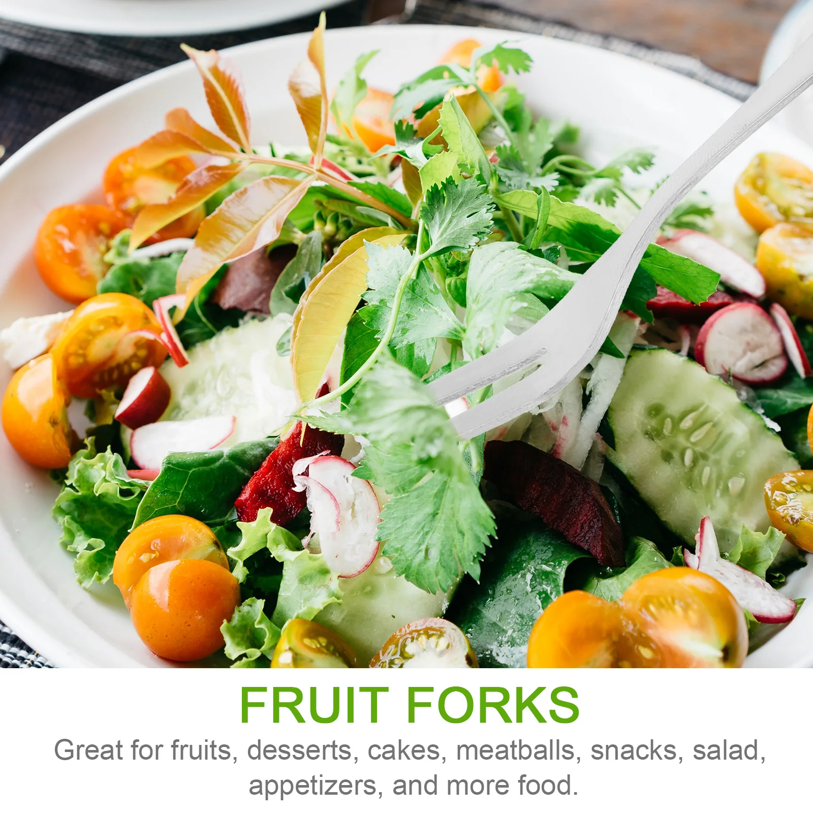 

8pcs 1 Set Stainless Steel Fruit Forks Butter Knives Food Picks For Cake Dessert Party Wedding Kitchen Gadget Two Prong Forks