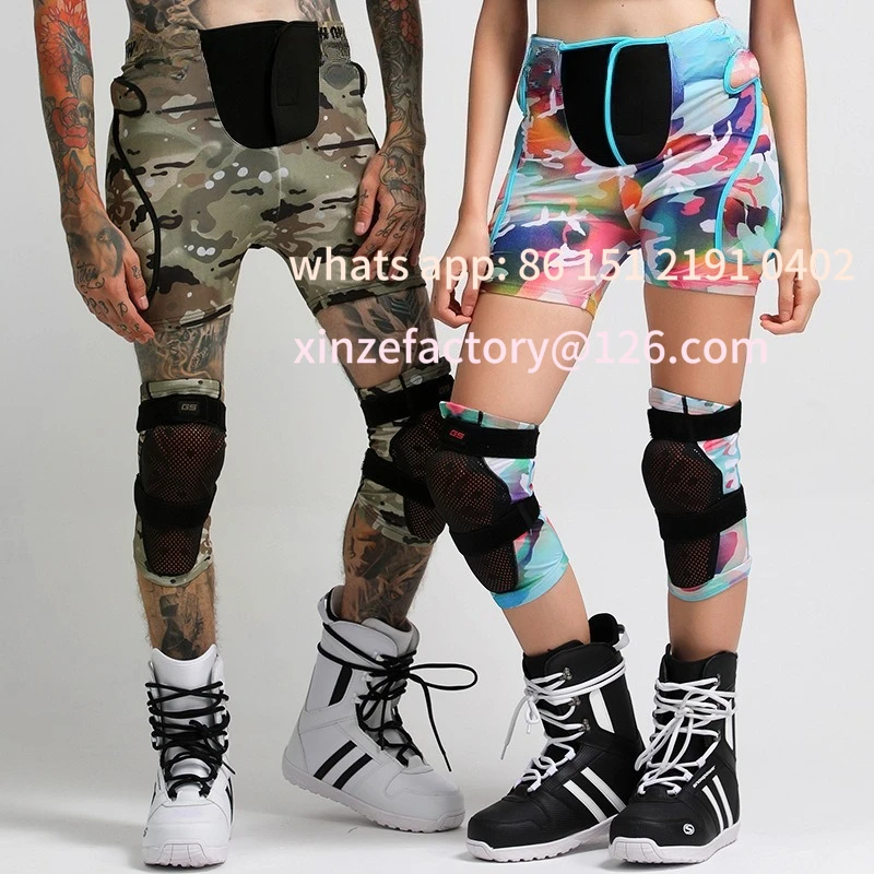 Customizable ski hip pad anti-drop pants single and double board adult set full set of protective gear roller skating knee pads