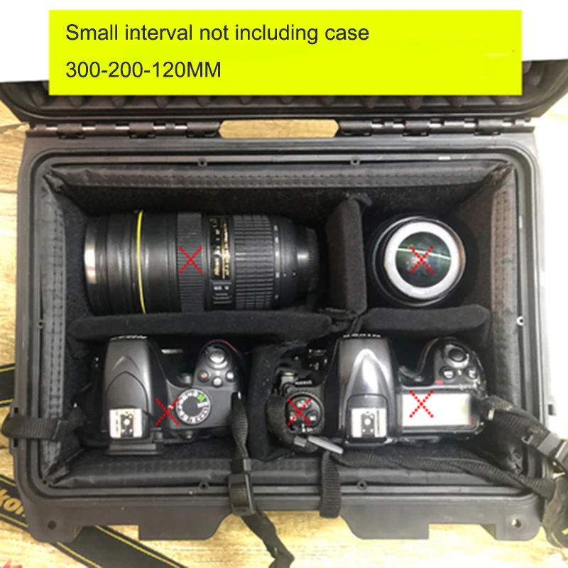 Safety Box Interval EVA liner Bag Travel Case Protective Case Trolley Case SLR Camera Bag Photographic Equipment Protection