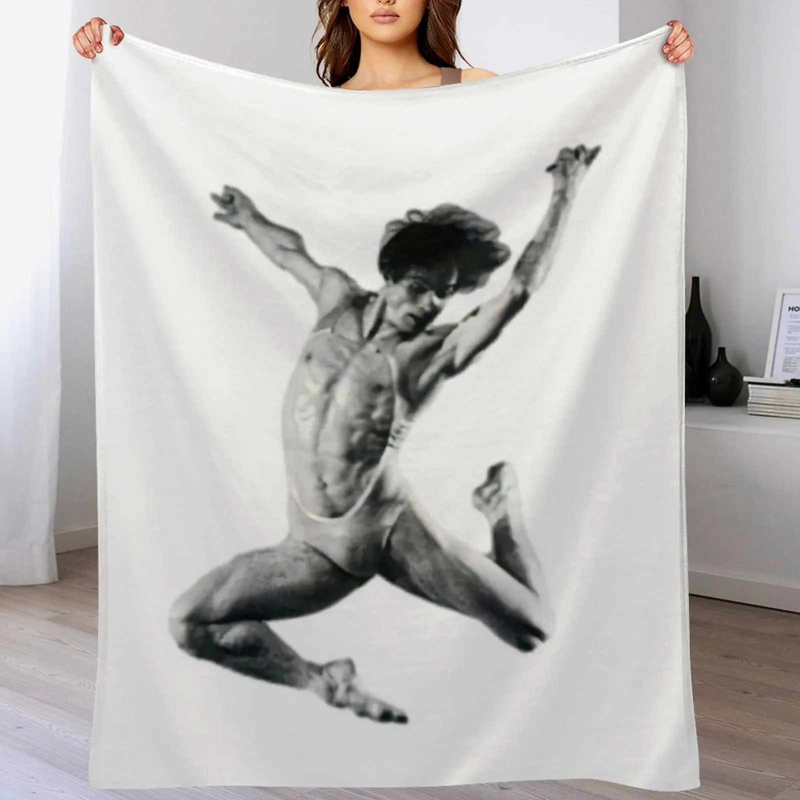 

Rudolf Nureyev. Ballet dancer Throw Blanket Ultra Soft Flannel Fleece Blanket for All Seasons