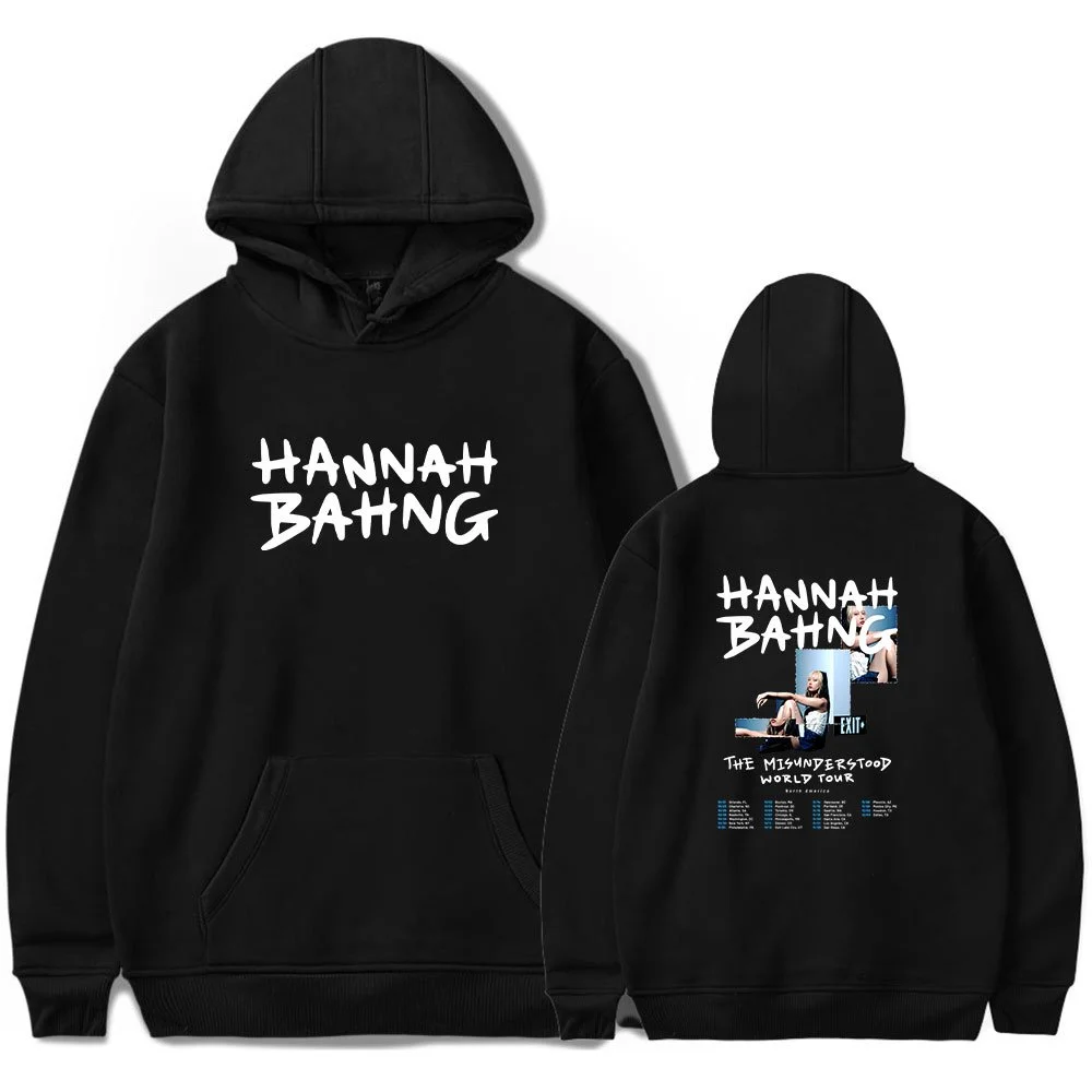 

Hannah Bahng The Misunderstood Tour 2025 толстовки для женщин и мужчин повседневная толстовка с длинными рукавами одежда