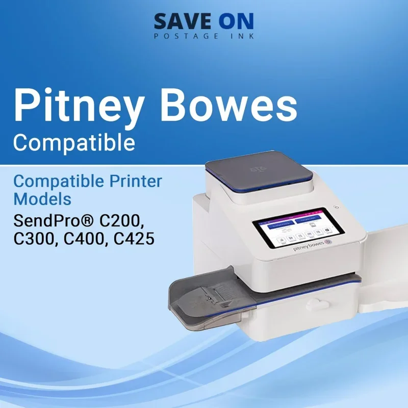 SL-798-0 Compatible Pitney Bowes (2) - Fluorescent Red Ink Cartridge , SendPro C Series C200 C300 & C400 Postage Meter