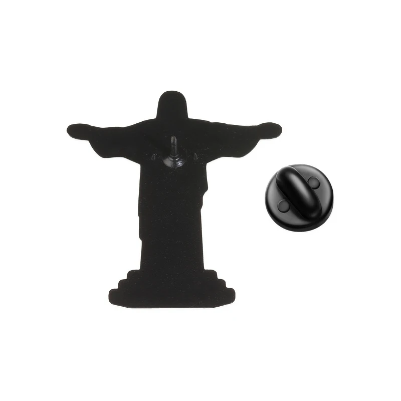 Christliche Jesus-Abzeichen, Christus-als-Erlöser-Statue, Emaille-Anstecker, „É Pra Amar Todo Mundo“ (Es lohnt sich nicht, sich für jemanden zu entscheiden), Brosche, Accessoire, Geschenk. – Detail 5