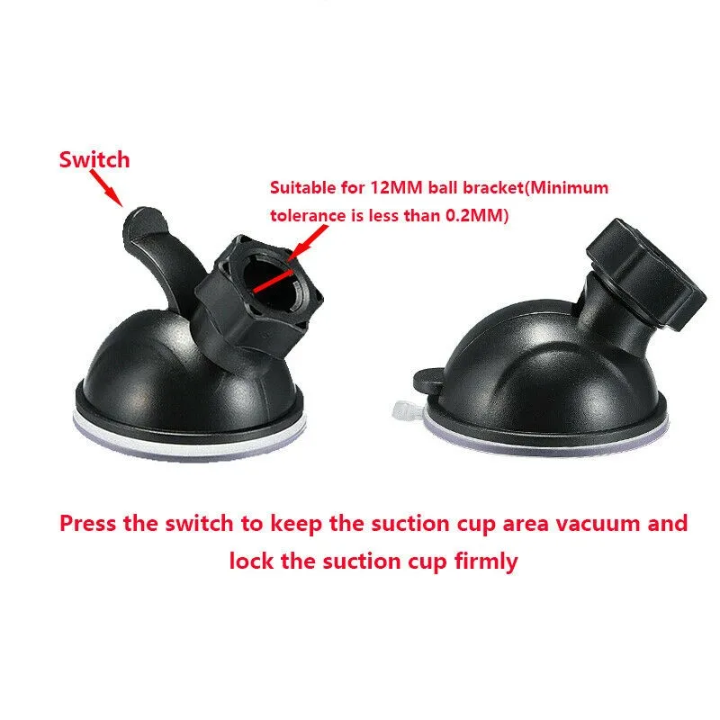 Car Suction Cup Mount Adhesive Mount Holder For Nextbase Car GPS Dash Cam 112 212 312GW 412GW For The 12mm Ball Bracket