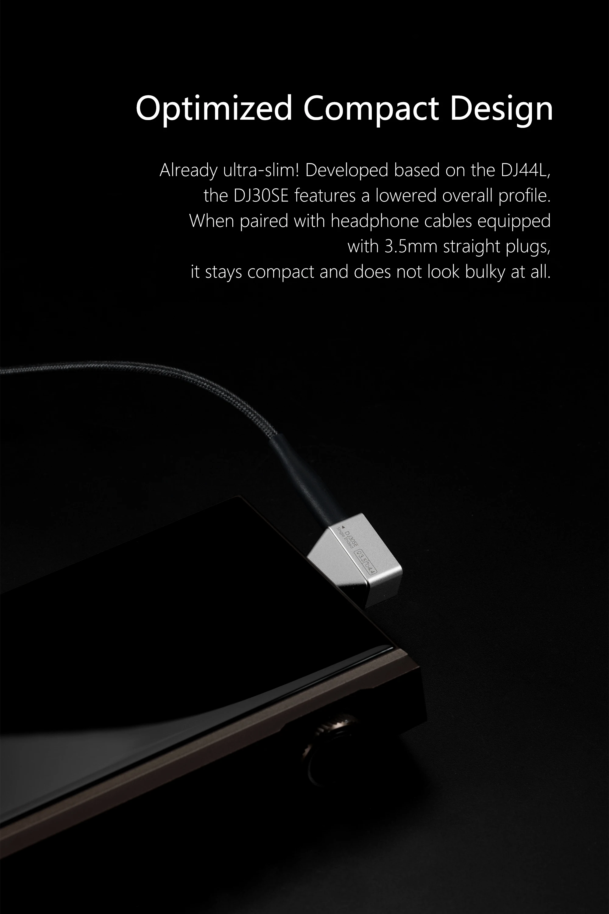 DDHIFI DJ30SE 4,4-mm-Stecker auf 3,5-mm-Buchse Single-Ended-Adapter mit optimiertem, kompaktem Profil für ordnungsgemäßen Gebrauch – Detail 3