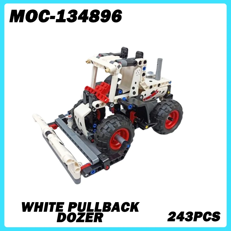 

MOC- 134896 Серия автомобилей, белый пыльщик с откатным механизмом, строительный блок, упаковка для сборки частиц, расширенная игрушка-головоломка, руки и мозги, 243 шт.